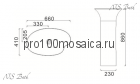 NSF-66411 Раковина из POLYSTONE (акриловый камень) размер,мм: 660*410*860 (NS BATH)