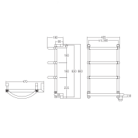 Полотенцесушитель электрический Margaroli Luna 523 BOX схема 1