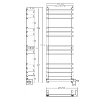 Полотенцесушитель электрический Margaroli Sole 514/14 схема 1