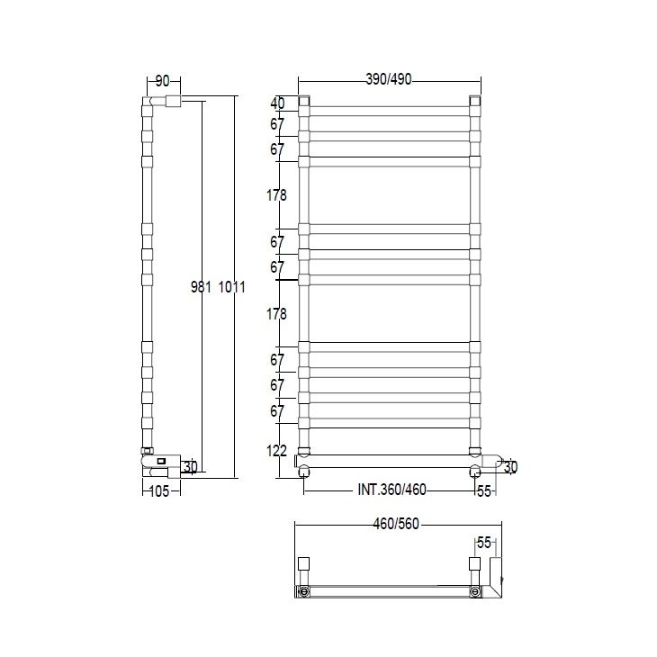 Полотенцесушитель электрический Margaroli Sole 514/11 TQ ФОТО