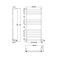 Полотенцесушитель электрический Margaroli Sole 514/11 TQ схема 1