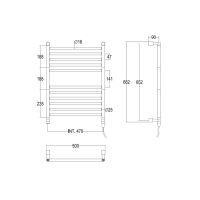 Полотенцесушитель электрический Margaroli Mini 3-584 схема 1