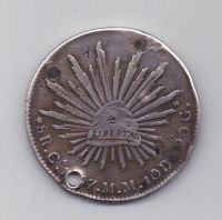 8 реалов 1887 года Чихуахуа Мексика