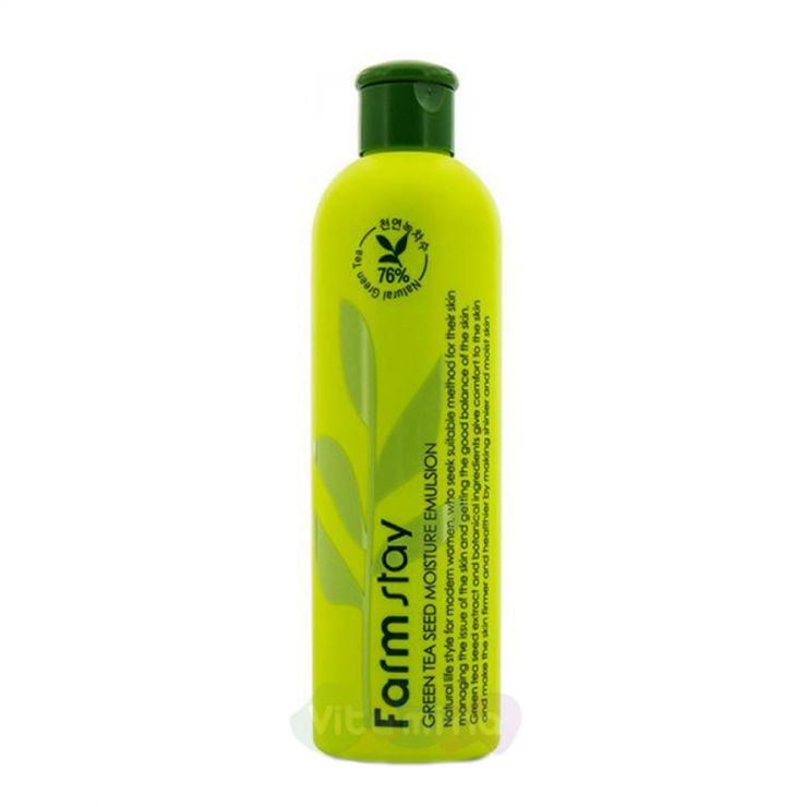 FarmStay Увлажняющая эмульсия с семенами зеленого чая Green Tea Seed Moisture Emulsion, 300 мл