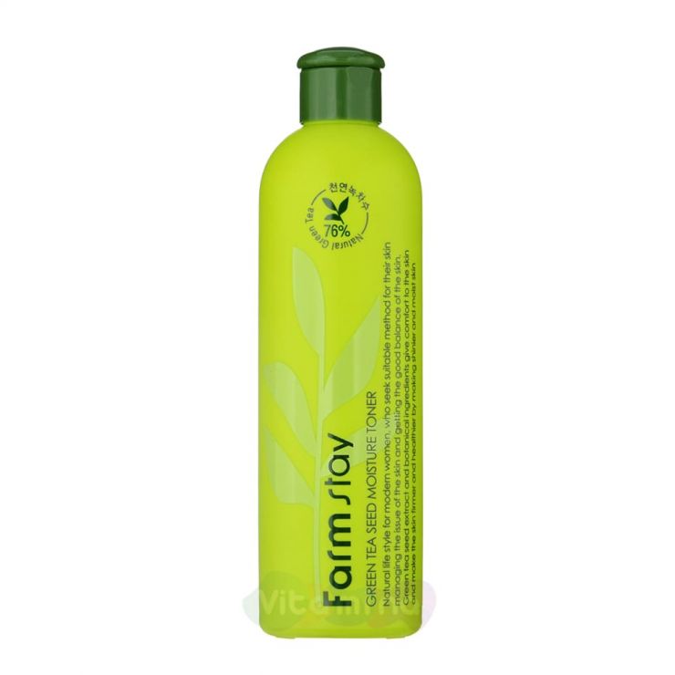FarmStay Увлажняющий тонер с семенами зелёного чая Green Tea Seed Moisture Toner, 300 мл