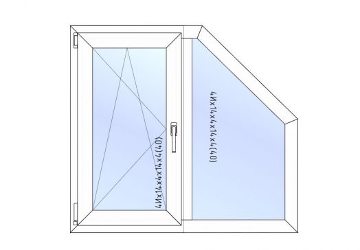 Окно REHAU 1200х1200 Трапеция /Поворотное