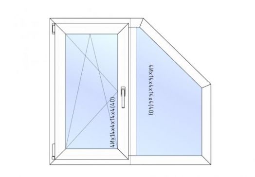 Окно REHAU 1200х1200 Трапеция /Поворотное