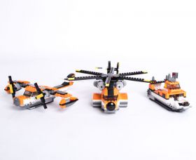 Конструктор 3 в 1 Гидроплан Катер Вертолет Lego реплика 383 детали