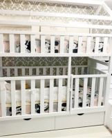 Кровать двухъярусная Домик Малинка №15