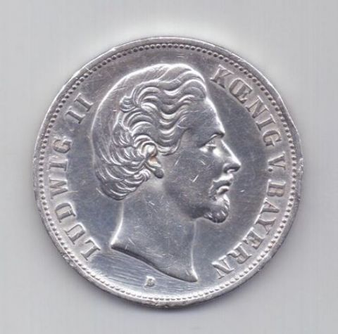 5 марок 1876 Бавария Германия