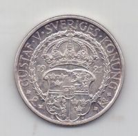 2 кроны 1921 года AUNC Швеция