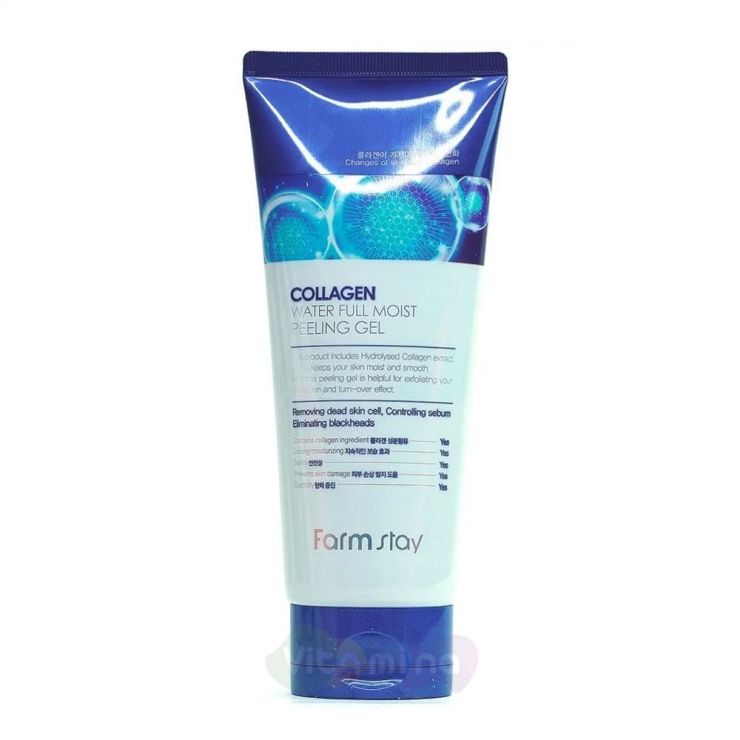 FarmStay Увлажняющий пилинг-гель с коллагеном Collagen Water Full Moist Peeling Gel, 180 мл