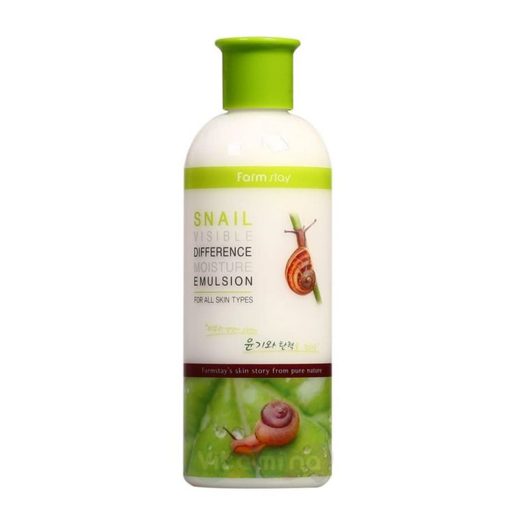 FarmStay Увлажняющая эмульсия с муцином улитки Snail Visible Difference Moisture Emulsion, 350 мл