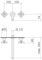 Dornbracht Tara. смеситель для раковины 36717892 схема 1