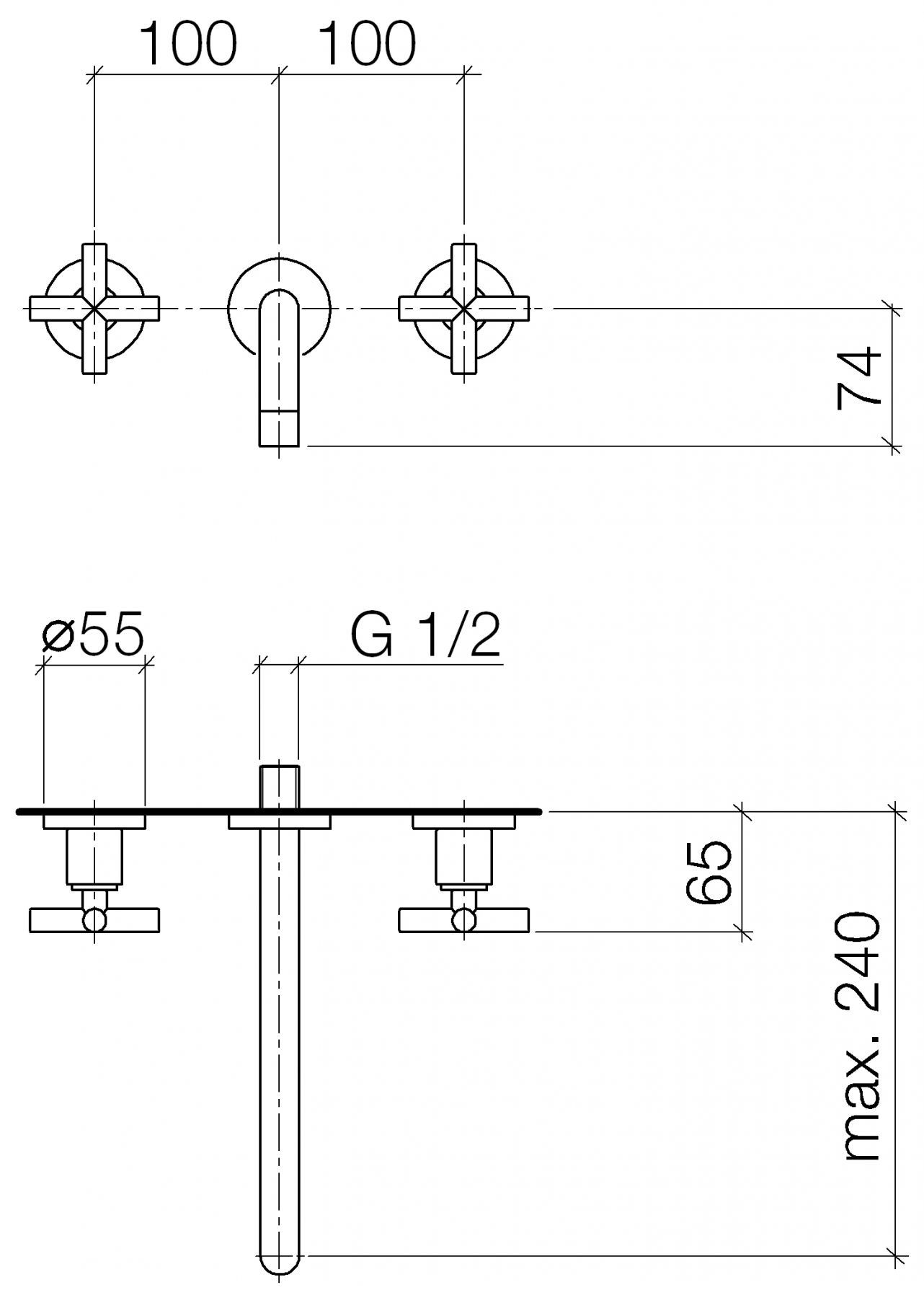 Dornbracht Tara. смеситель для раковины 36717892 схема 1