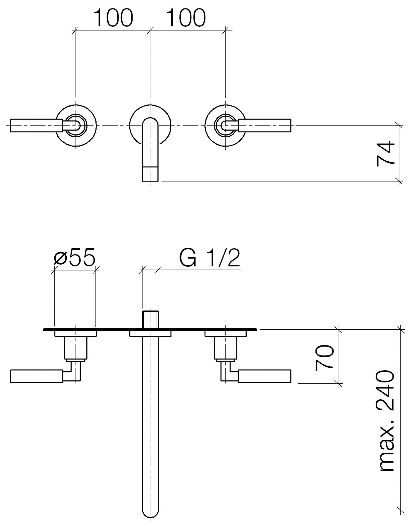 Dornbracht Tara. смеситель для раковины 36717882 схема 1