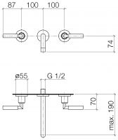 Dornbracht Tara. смеситель для раковины 36712882 схема 1