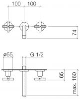 Dornbracht Tara. смеситель для раковины 36707892 схема 1