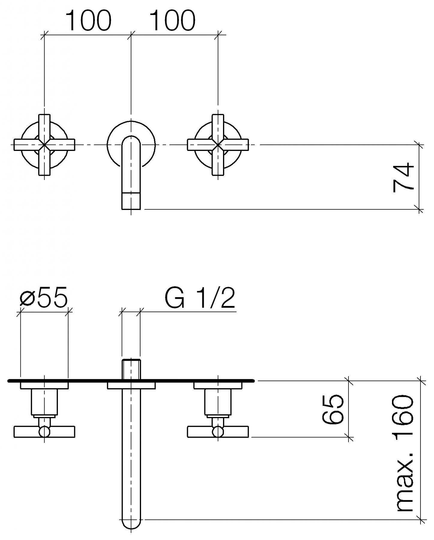 Dornbracht Tara. смеситель для раковины 36707892 схема 1