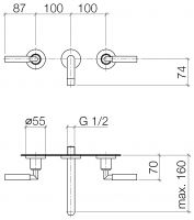 Dornbracht Tara. смеситель для раковины 36707882 схема 1