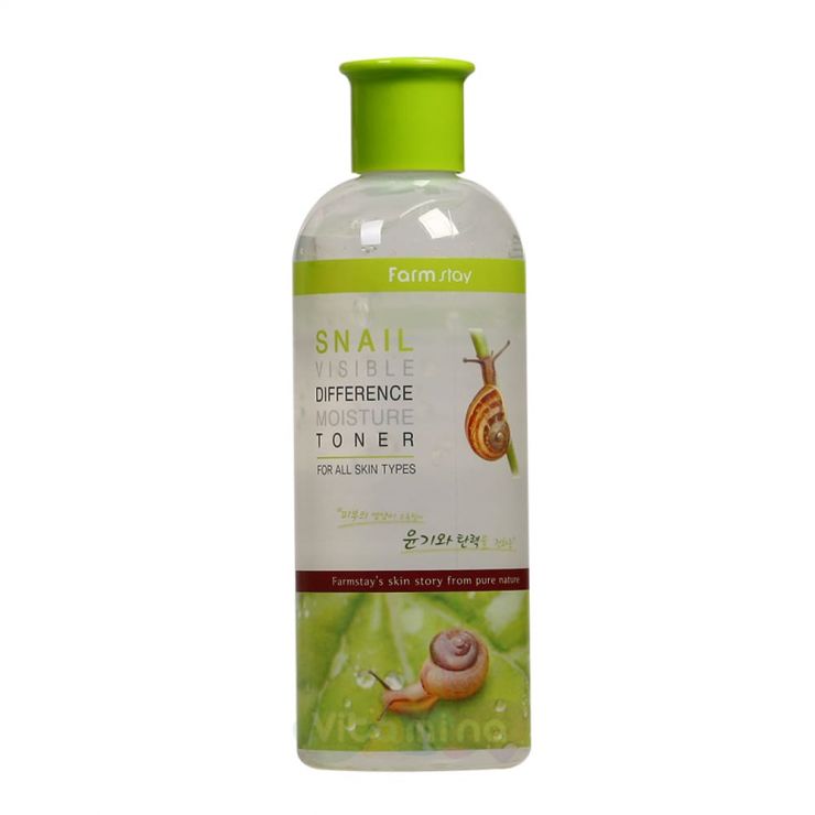 FarmStay Увлажняющий тонер с муцином улитки Visible Difference Moisture Snail Toner, 350 мл