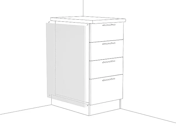 Фасад боковой для нижнего шкафа