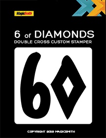 Штамп для Double Cross "6 буби" 6 OF DIMONDS