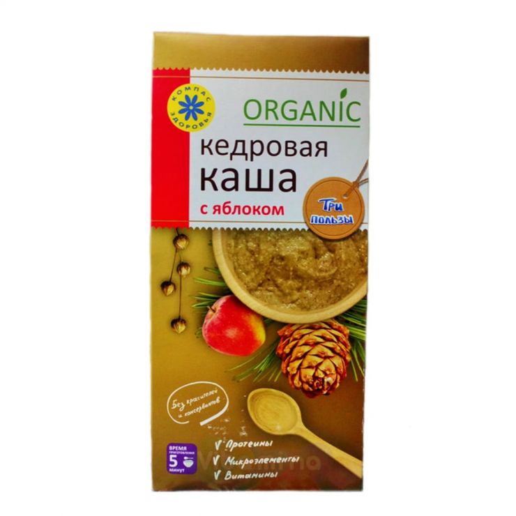 Каша кедровая с яблоком "Три пользы", 210 г