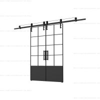 Комплект фурнитуры ROC DESIGN Thor Glass на 1 стеклянную дверь с направляющей 2000 мм вариант исполнения