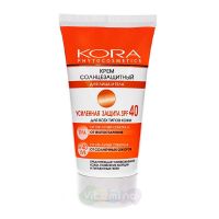 KORA Крем солнцезащитный для лица и тела SPF40, 150 мл