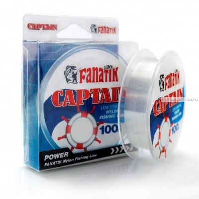 Леска монофильная Fanatik Captain Nylon Line 100 м / цвет: прозрачный