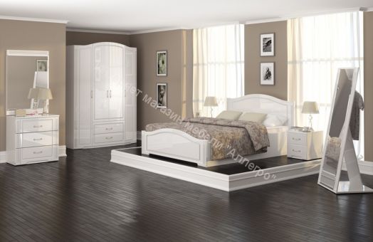 Комод "Виктория" мод.3 Белый глянец