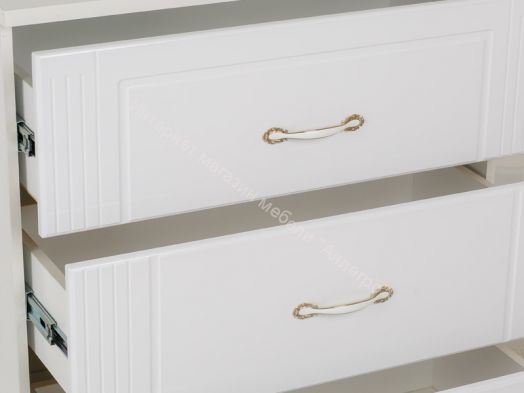 Комод "Виктория" мод.3 Белый глянец