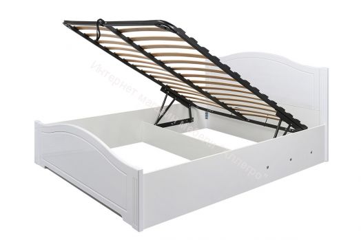 Кровать Виктория двойная 160*200 см с П/Мех. Белый глянец