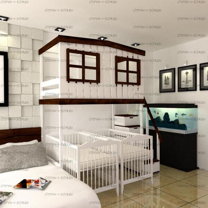 Кровать-чердак Домик Roof Helga №23