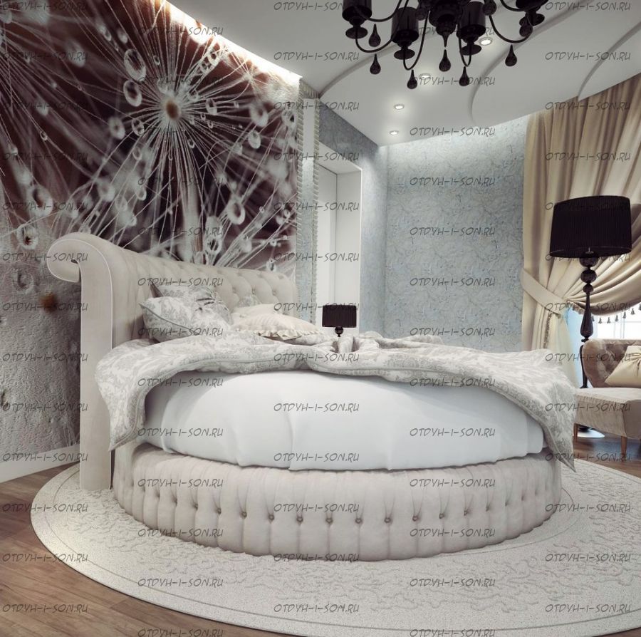 Кровать круглая Амстердам 1065.МО б/о