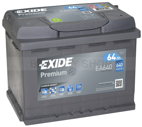 Exide Premium 64 Ah 640 A EA640