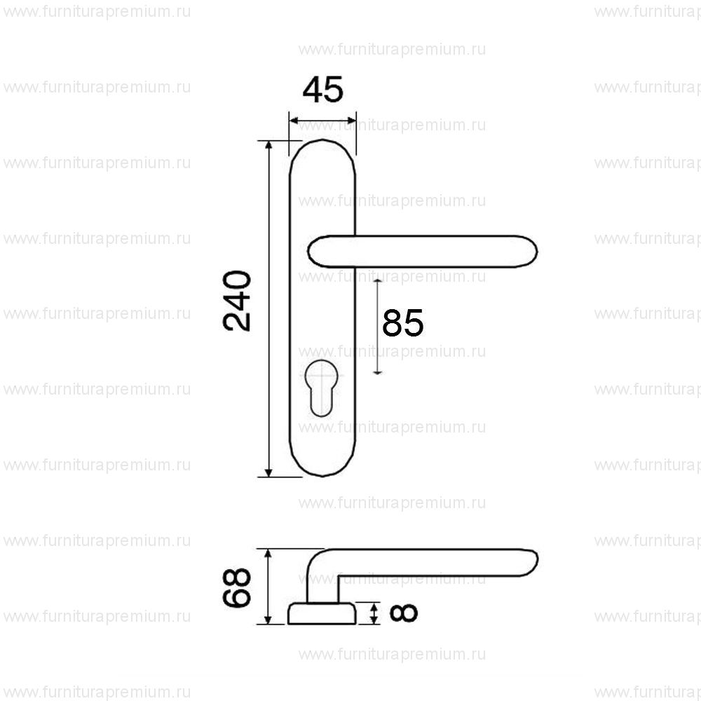 Ручка на планке Fimet Michelle 106/293 PL