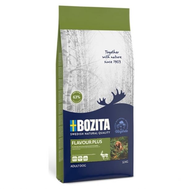 Корм сухой BOZITA NATURALES FLAVOUR PLUS для собак всех пород с олениной 12кг