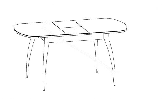 Стол обеденный "Gold foto" хром Кофе/Венге