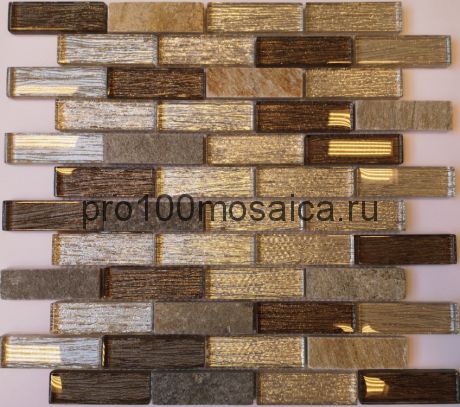 Мозаика Naturelle - Onega 260*298*8 мм (чип 23х73х8 мм)