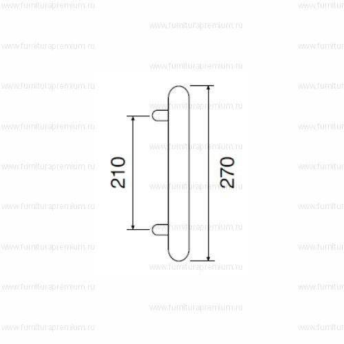 Ручка-скоба Fimet Wien 3293. Длина 270 мм.