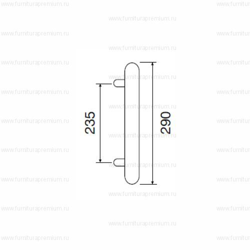 Ручка-скоба Fimet Flora 147 STG/269. Длина 290 мм.
