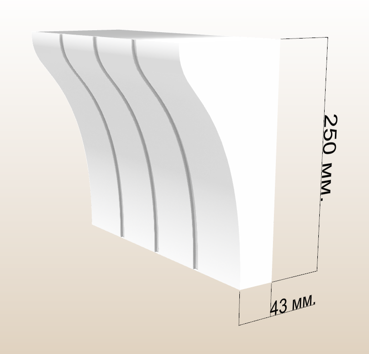 Капитель пилястры (300х250 мм)