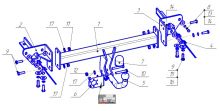 Фаркоп Bosal Oris, крюк на болтах, тяга 1.4т