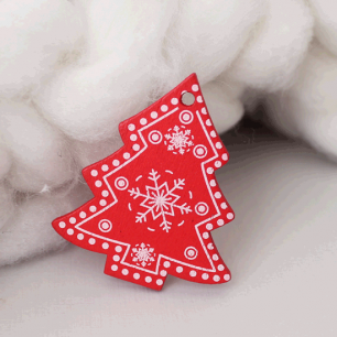 Деревянное украшение - Ёлочка , 5 см - 5 шт