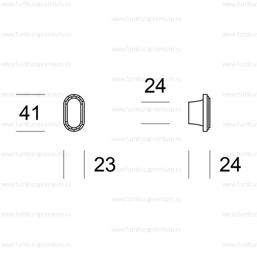 Мебельная ручка-кнопка Salice Paolo Deco 2810