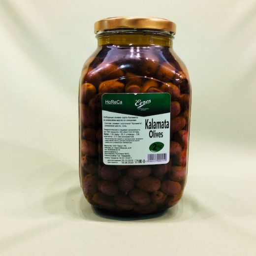 Оливки Каламата (темные) с косточкой 2.4 кг
