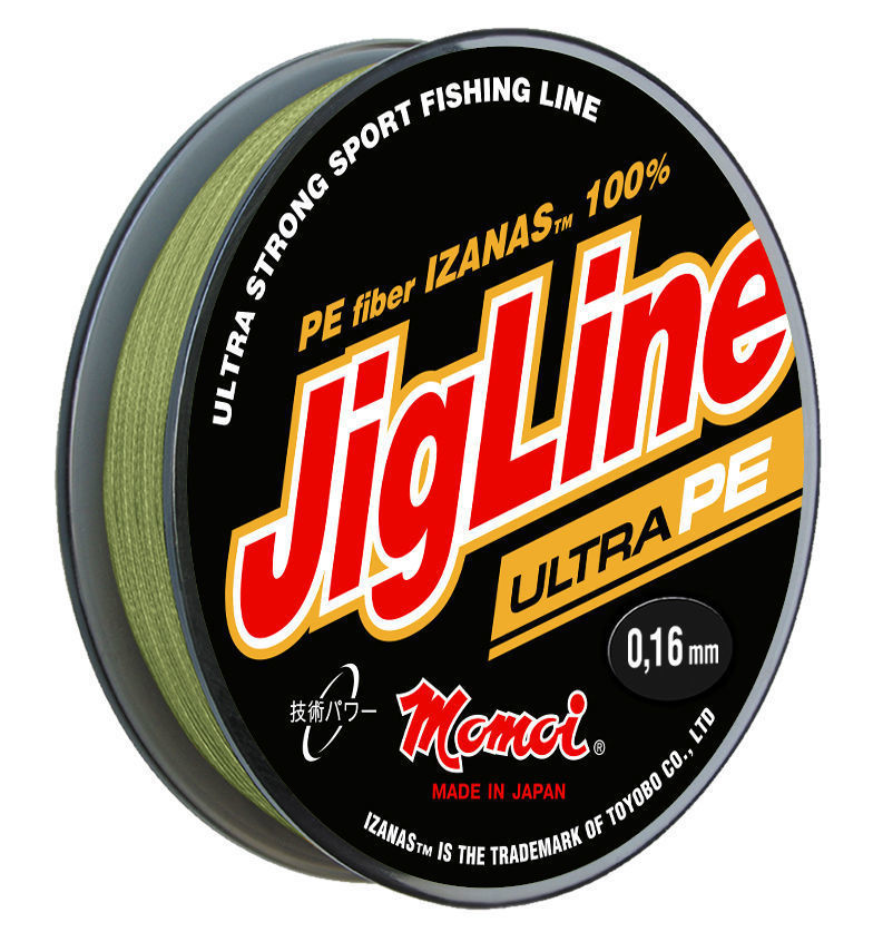 Плетеная леска для спиннинга Momoi JigLine Ultra PE 150 м 0,06 мм 4,8 кг зелёная