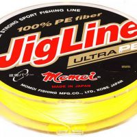 Плетеная леска для спиннинга Momoi JigLine Ultra PE 150 м 0,24 мм 18 кг жёлтая